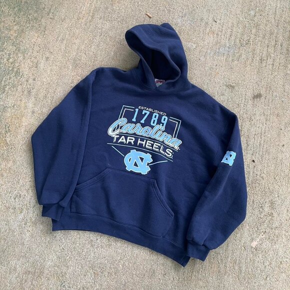Navy UNC Vintage Hoodie - Picture 4 of 5